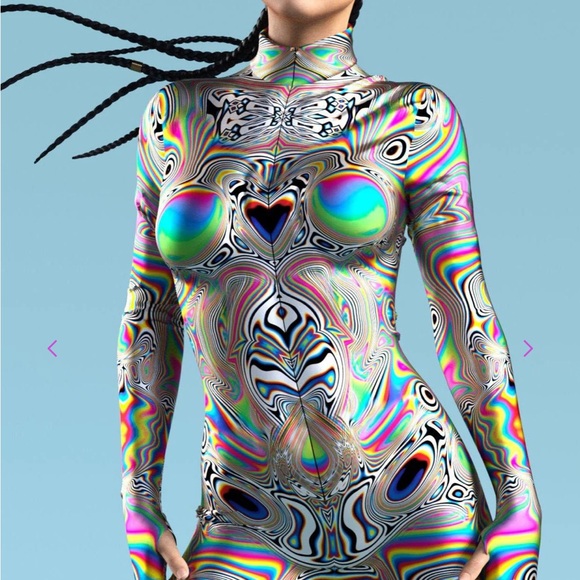 Candy Catz Universe Glitch Bodysuit - Picture 6 of 9